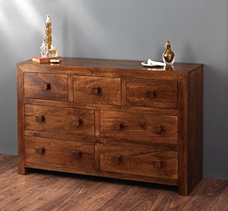 Large Solid Mango Chest Of Drawers Contemporary Dakota Furniture