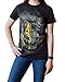 Harry Potter Deathly Hollows Distressed Hogwarts Crest Adult T-shirt XL Black