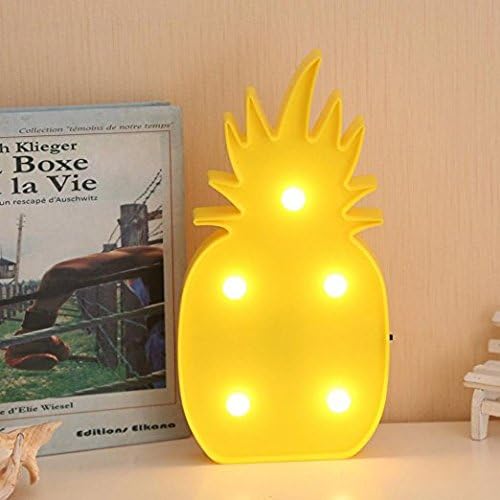 Pineapple Room Decor, Pineapple Light for Bedroom, Living Room, Wall Decor for Bathroom, Kids Room, Decorations for Birthday Party, Christmas Party with 5 led lights