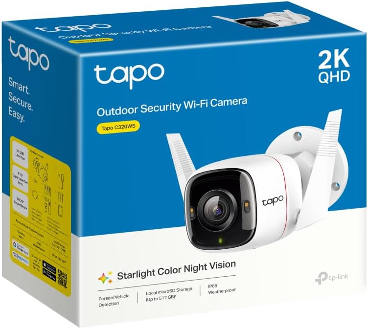 TP-Link C320WS Outdoor Security Wi-FI Camera, W128271418 (Camera)
