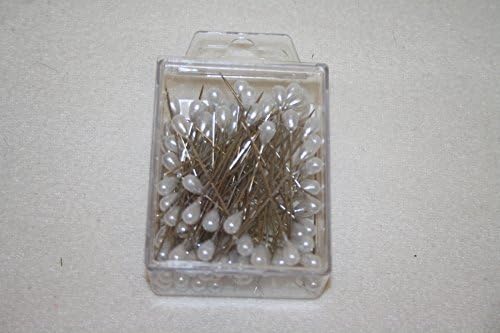 pearl white 5cm 144 **pear shaped ** headed pins bridal wedding bouquet buttonhole