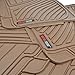 Motor Trend FlexTough Standard - 4pc Set Heavy Duty Rubber Floor Mats for Car SUV Van & Truck (Tan Beige) (MT-774-BG)