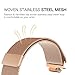 VICARA Compatible Fitbit Inspire HR Bands/Fitbit Inspire Bands,Inspire Accessory Milanese Stainless Steel Women Men Adjustable Replacement Straps for Fitbit Inspire/Inspire HR Tracker (Rose Gold)