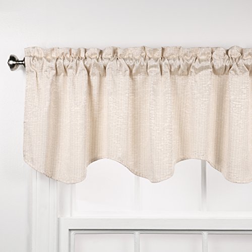 Stylemaster Home Products Renaissance Home Fashion Colorado Foam Back Scalloped Valance, 54 by 17-Inch, Cream