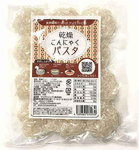 Amazon ウミダスジャパン 乾燥こんにゃくパスタ 25g X 12個 X 5セット ウミダスジャパン 白滝 糸こんにゃく 通販