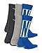 Nike Kids' Everyday Cushion Crew Socks (6 Pairs), Grey/Blue, Small