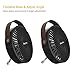 USB Desk Fan, EasyAcc 4 Inch USB Mini Table Fan Easy Cleaning Electric Portable Fan 3 Blades With Leather Handle Personal Fan ON/OFF Adjustable fit all USB Device For Office Home Desktop Table - Black