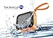 Ancord Waterproof Bluetooth Speaker with FM Radio IPX6 Portable for Outdoor 12 Hours Playtime Silicon Strap for Hanging (Orange)