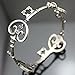 Q&Q Fashion Retro Silver Plated Victorian Vintage Skeleton Key Heart Cross Bridal Steampunk Cuff Bracelet Bangle