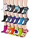 Tipi Toe Women's 18-Pairs Colorful Patterned No Show Socks