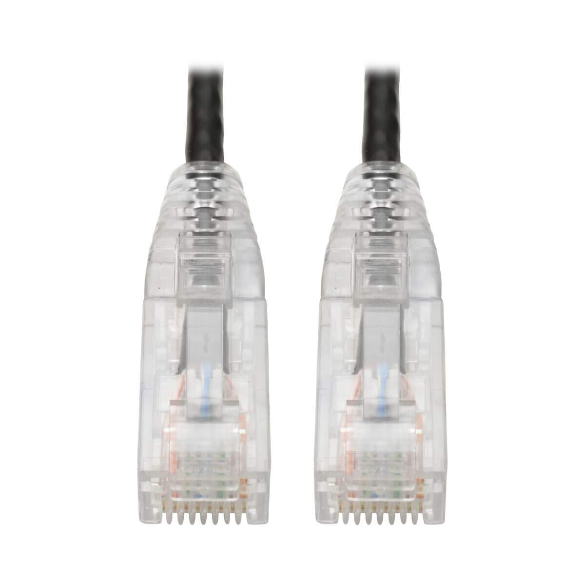 Tripp Lite Cat6 Gigabit Patch Cable, RJ45 M/M, Gigabit, Snagless, UTP, Molded, Slim, Black, 5 ft. (N201-S05-BK)
