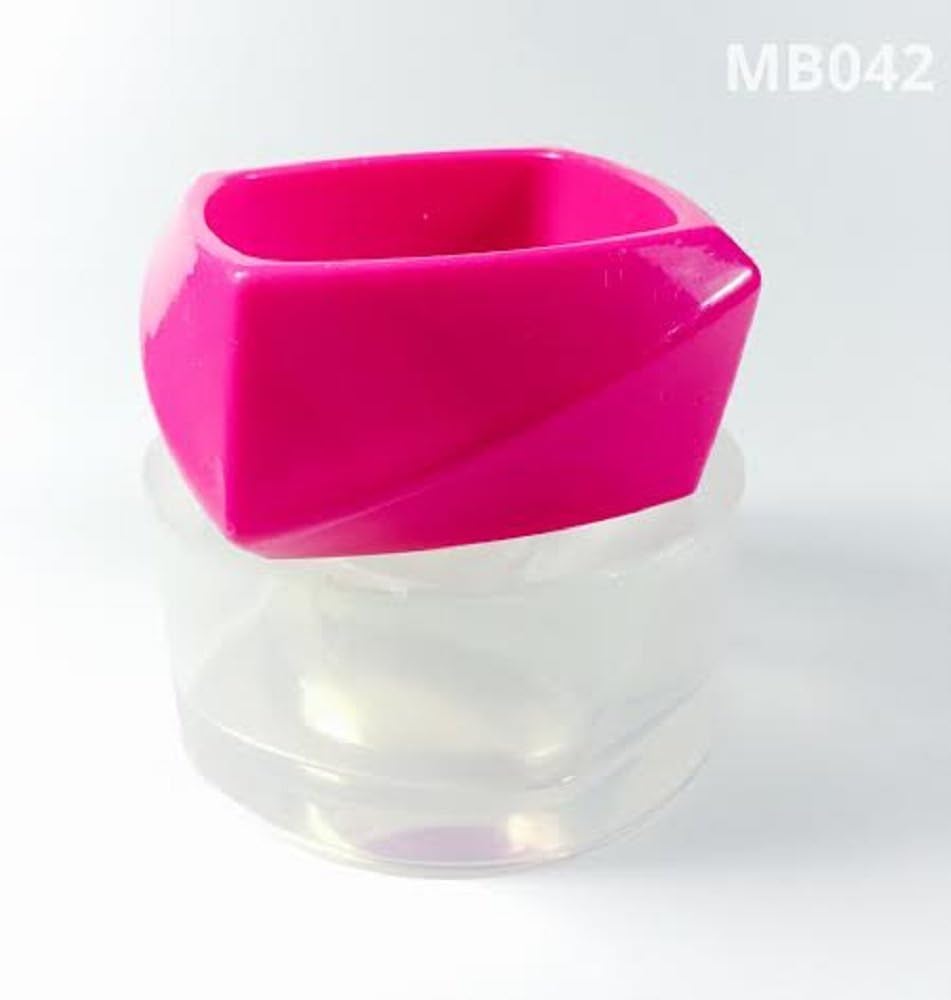Alamould Molds Clear Silicone Mold for Creating a Twisted Square Bangle/Bracelet (MB042)