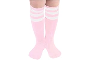 American Trends Kids Child Athletic Socks Striped Knee High Tube Soccer Socks Baseball Softball Socks for Toddler Girls