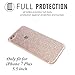 iPhone 7 Plus Bling Skin Sticker, Supstar Full Body Coverage Glitter Vinyl Decal - Dustproof, Anti-Scratch for Apple iPhone 7 Plus (Champagne Gold)