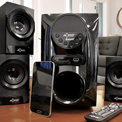 AXESS Mini Entertainment System 5.1-Channel Home Theater Speaker System Black (MSBT3911BK) - Thumbnail 7