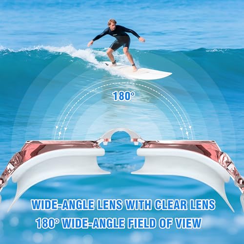 Seaflar Swimming Goggles for Adults – Open Water Anti-Fog UV Protection Waterproof Clear Vision – Easy Fit Swimming Goggles Men Women Young
