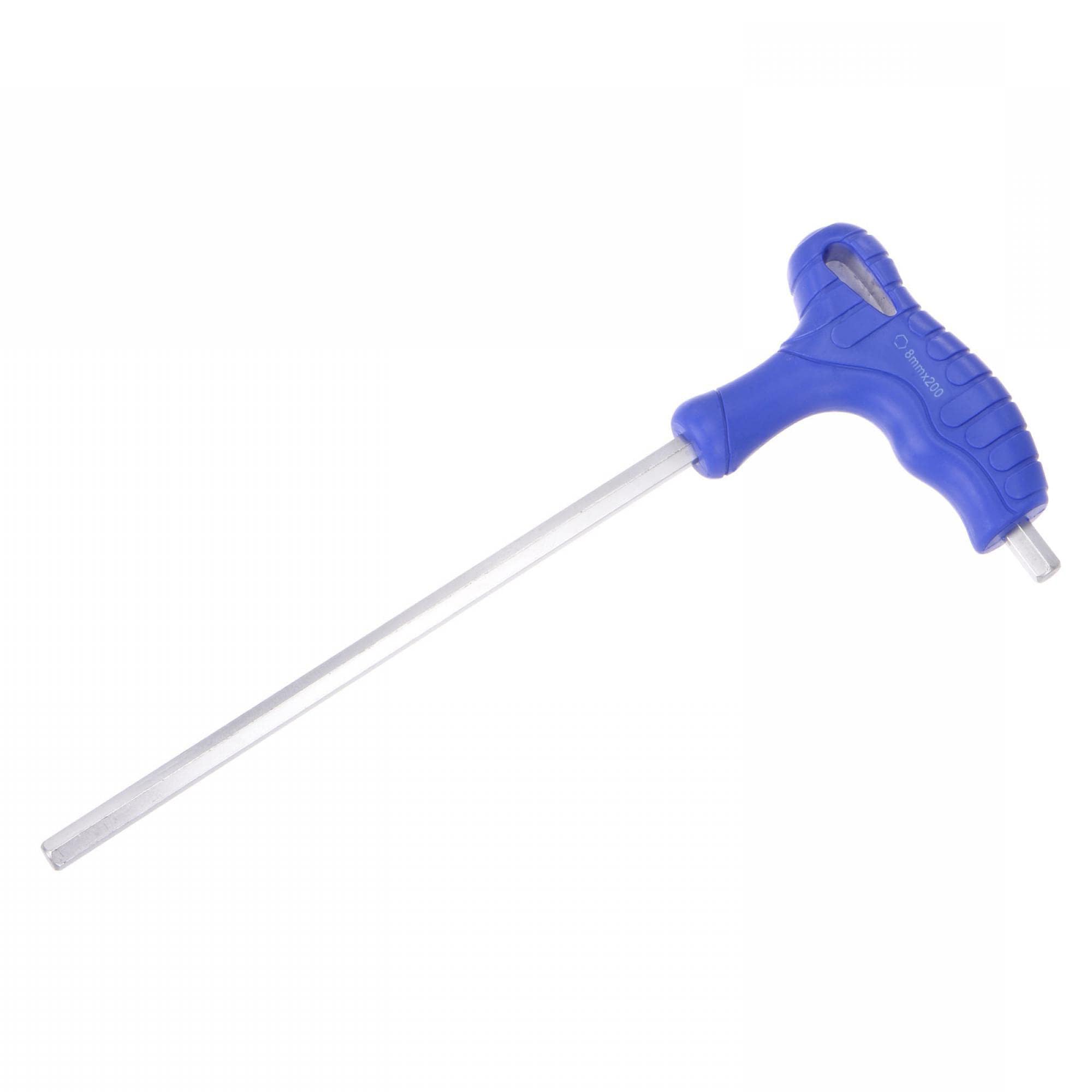 Unifizz 8mm Metric T-Handle Hex Key Dual Flat Head Hexagon Wrench Spanner Cr-V Steel Allen Key