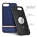 iPhone 8 Plus Case, iPhone 7 Plus Case, RANVOO [Canvas Series]Ultra Slim Thin Protective Hard Leather Cover Case for iPhone 8/7 Plus, Navy Blue