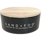 Sand + Fog Scented Candle - Teakwood - Additional Scents and Sizes – 100% Cotton Lead-Free Wick - Luxury Air Freshening Jar Candles - Perfect Home Décor for Your Cocktail Table – 34 oz