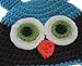 Newborn Baby Knit Cotton Hat Handmade Beanie Owl Cap (Blue/Brown)