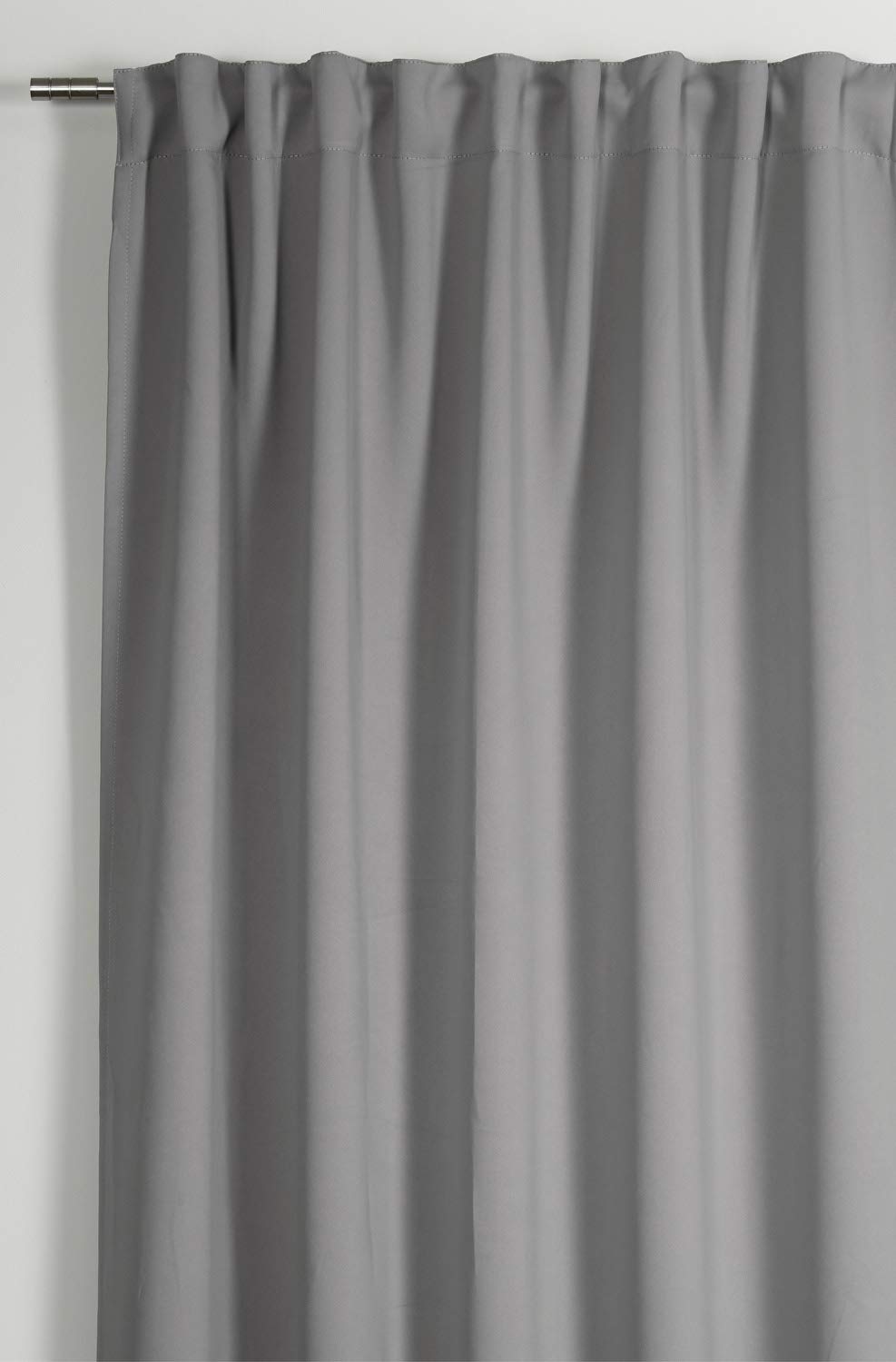 Gardinia Dimout Curtain with Tape 140 x 245 cm Grey, Polyester, Gray