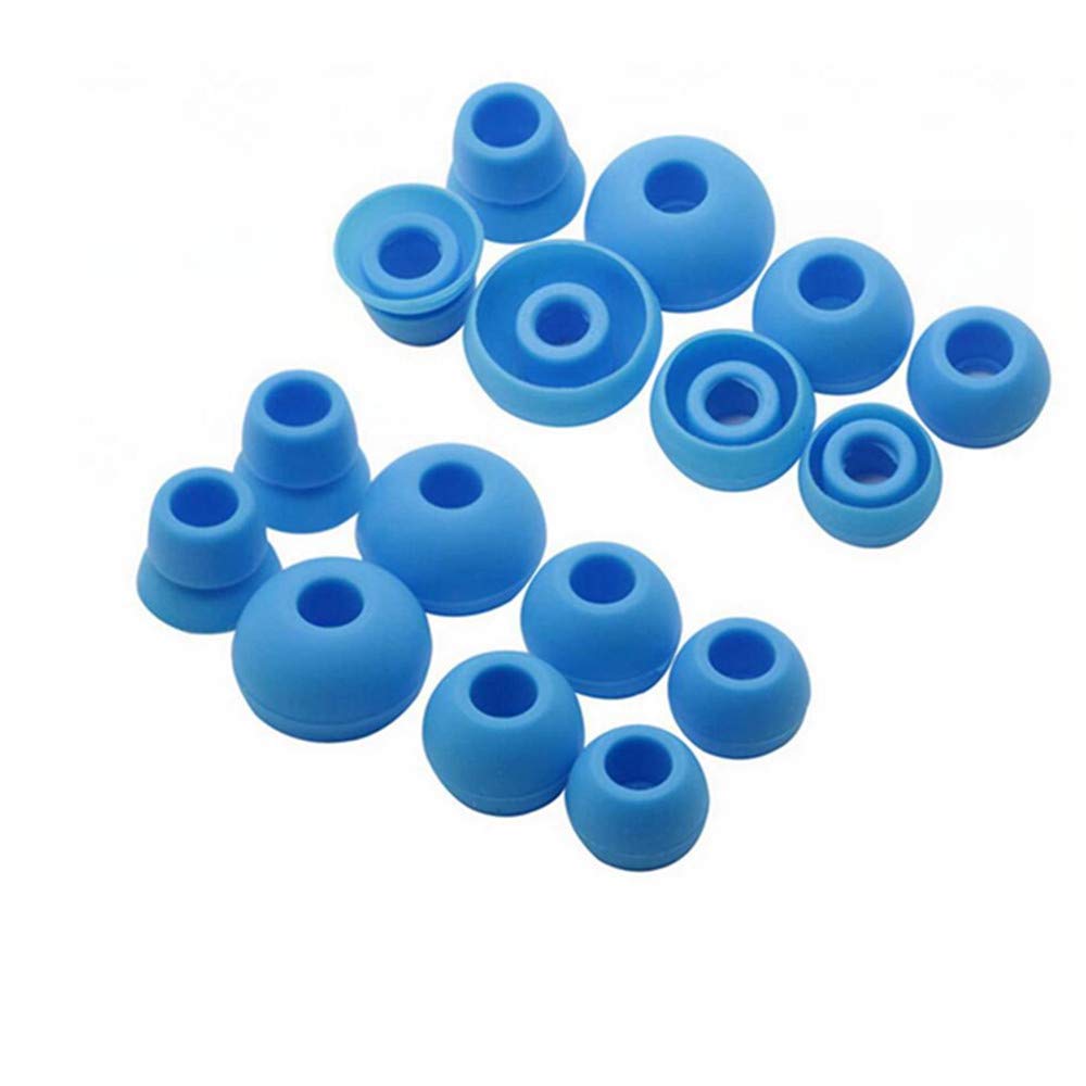 Replacement Silicone Ear Tips Earbuds For Powerbeats 2 & For Powerbeats 3 Earphones 8 Pairs (Blue)