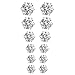 Jewelry Women's Stainless Steel Round Clear Cubic Zirconia Diamond Rhinestone Stud Earring (6 Pairs) Color Silver EAC-01
