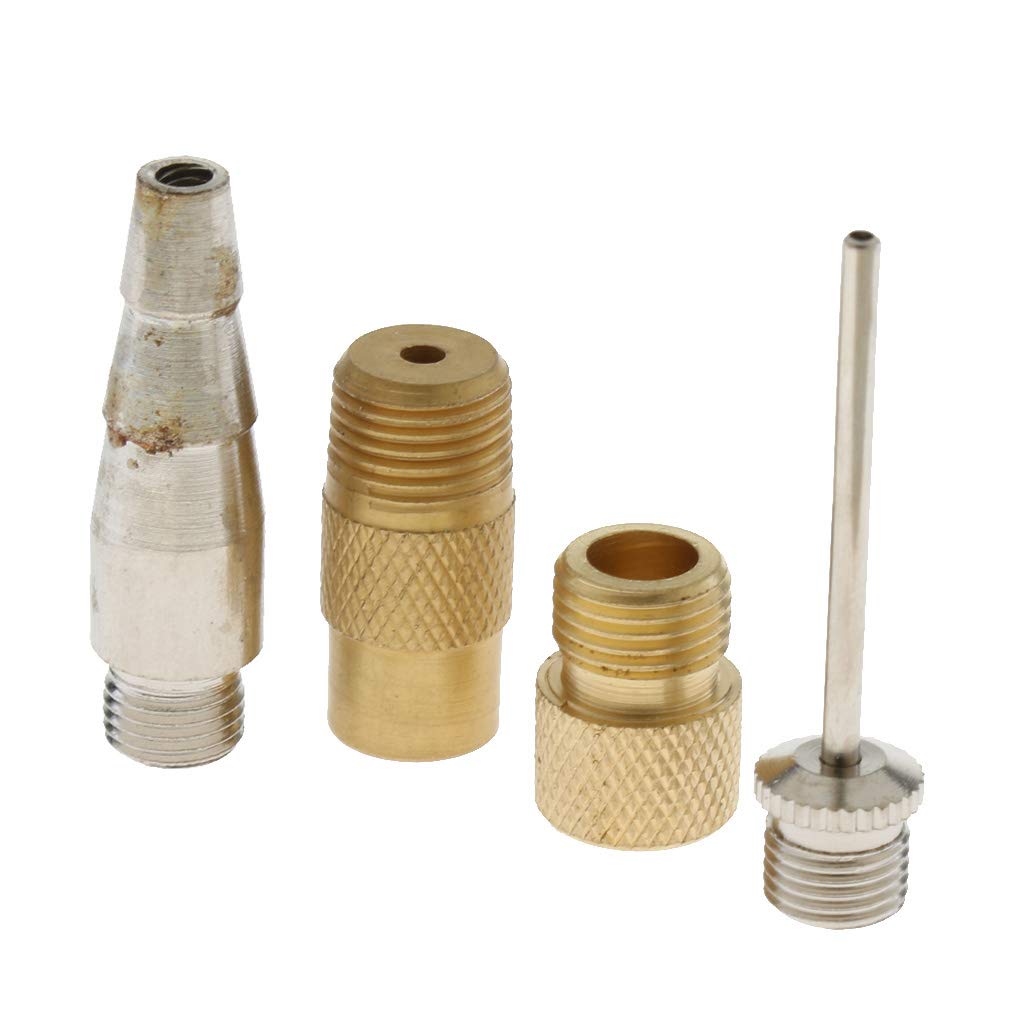 Shappy 4 Pieces Ball Pump Needle Set Inflator Kit Nozzle Adapter Beds