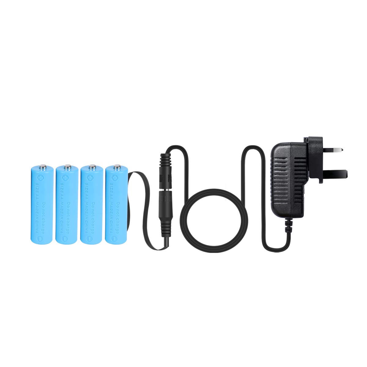 Aieve AA Battery Eliminator Power Supply Adapter, 6V Replacement 4x1.5V AA Batteries to Mains Adapter for Hive Thermostat, LED lights, Electric Clock, Christmas Tree