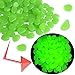 Outee 300 PCS Glow Pebbles Stones Glow in the Dark Stones Garden Decor Glow Gravel Stones for Garden Walkway, Man-made, Green