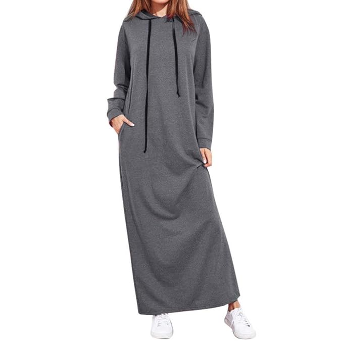 hooded maxi dress