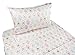 J-pinno Cute Cartoon Ice Cream Cup Cake Printed Twin Sheet Set for Kids Girl Children,100% Cotton, Flat Sheet + Fitted Sheet + Pillowcase Bedding Set
