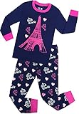 CoralBee Girls Castle Pajamas Children Christmas Sleepwear Toddler PJs Cotton Pants Set