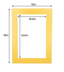 12x16 Mat for 11x14 Photo - Precut Metallic Gold