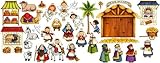Nativity Scene Felt Figures for Flannel Board Stories Birth of Jesus Christmas- Precut & Ready to Use