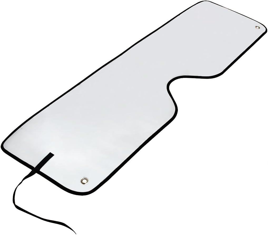 Royalo Windshield Sun Shade for Jeep wrangler - Blocks UV Rays Sun Visor Protector, Sunshade To Keep Your Vehicle Cool And Damage Free, Fits Windshields of JK or JKU 2-Door or 4-Door (Silver)