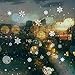 85 Snowflake Window Clings Christmas Window Decorations 34 Different Snowflakes by NICEXMAS