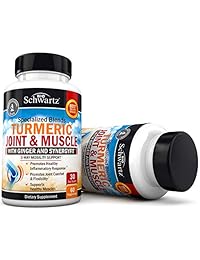 Curcumina Turmerica con Bioperine Antiinflamatorio, Antioxidante y Antienvejecimiento suplemento Turmerico. Alivio del dolor articulado con 95% de curcuminoides estandarizados. Non-GMO - Cápsulas de Turmeric con pimienta negra
