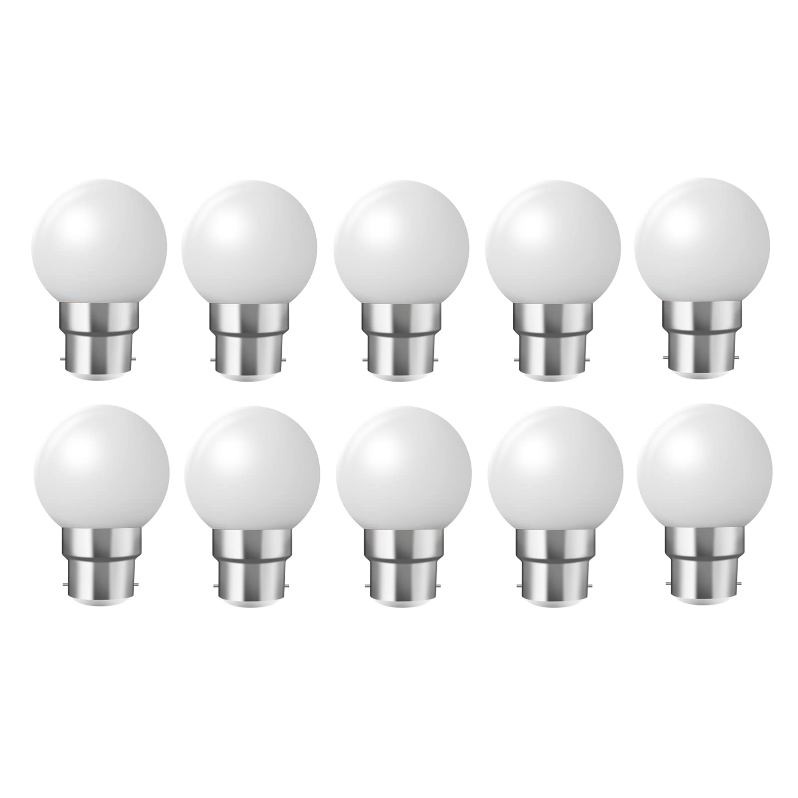 WULUN 10 Pack B22 G45 2W Screw Cap Coloured LED Light Bulbs Festoon Party Lights for Indoor Outdoor Use