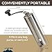 Manual Coffee Grinder - Adjustable Ceramic Conical Burr Coffee Bean Mill With Stainless Steel Body & Easy Hand Crank, Brewing Grinders for Office Home, Traveling Camping Consistent Grind French Press
