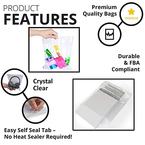 Retail Supply Co Clear Poly Bags with Suffocation Warning - Multiple Size Options (4x6 Resealable, 200 Pack) - Thumbnail 2