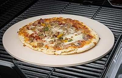 ModernHome 3 Piece Set Grill King Pizza Stone Kit, Natural