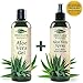 Green Leaf Naturals Organic Aloe Vera Gel + Spray for Skin, Hair, Face, After Sun Care and Sunburn Relief - 99.8% Organic - 100% Pure and Natural Skin Care Moisturizer - 2-Pack Set - 12 Ounce Bottles