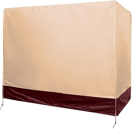 Glider Canopy Replacement Cover All Weather Protection Beige Brown Universal Size87 Lx49 Wx67 H Heavy Duty 3 Triple Seater Hammock Cover Patio Swing Cover Patio Furniture Cover Waterproof
