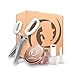 All You Need Set! - 4 piece 2.5 inch Large Herb Grinder with kief pollen catcher for herb tobacco and spices Mini Multi-Blade Herb Scissors for fresh herbs with a Cleaner and a Scrapper in a Gift Boxs