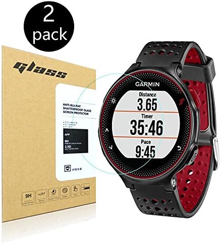 [2-Pack] Garmin Forerunner 235 225 Smart Watch Screen Protector, HoPerain [Tempered Glass] 9H Hardness, Anti-Scratch, Anti-Fingerprint