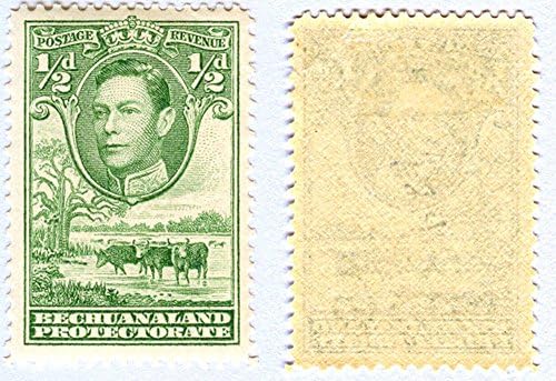 Bechuanaland Protectorate Scott #124 Single Stamp - George VI, Cattle and Baobob Tree - From 1938 - Collectible Postage Stamp