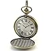 SwitchMe Retro Quartz Pocket Watch Japan Movement with Belt Clip Chain for Grandpa Bronze