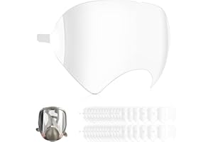 Ahuliao 40 Pack Respirator Full Face Mask Peel Off Lens Cover for 3M 6885 6000 6700 6800 6900 6901 Peel Off Face Shield Protectors, Paint Spray Dust Protection