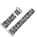 Bands Compatible for Watch 38mm/40mm,38mm/40mm Leather Strap Wrist Band Replacement W Silver Metal Clasp Compatible with Watch 38mm/40mm Series 1 2 3 4 5 - Vintage Grey Skulls and Flowers
